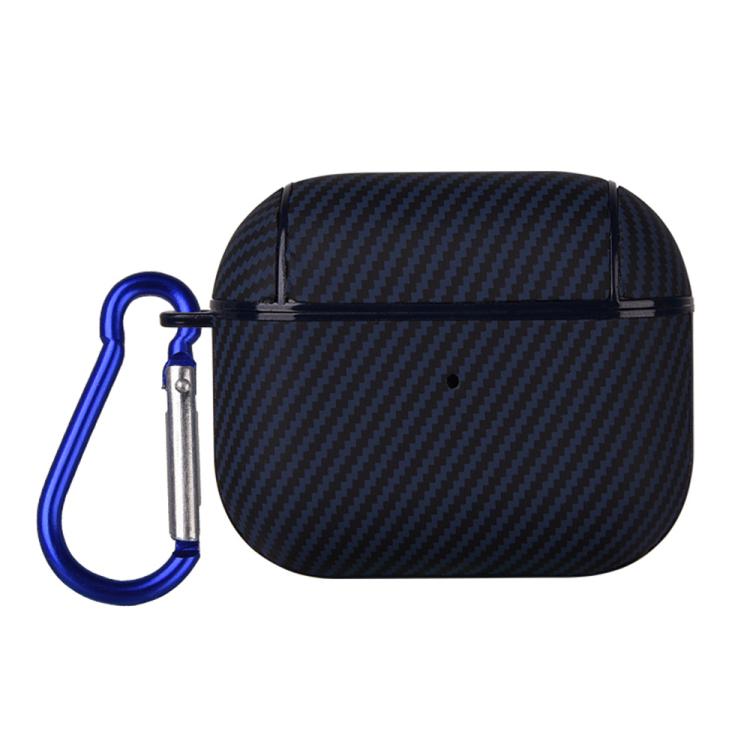 Carbon Fibre Texture PU Earbuds Box PC Case with Hook, For AirPods 4, For AirPods Pro 2����������...