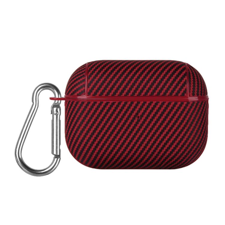 Carbon Fibre Texture PU Earbuds Box PC Case with Hook, For AirPods 4, For AirPods Pro 2����������...