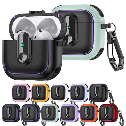 Armor Magnetic Wireless Earphones Case with Security Lock, For AirPods 4, For AirPods Pro 2������...