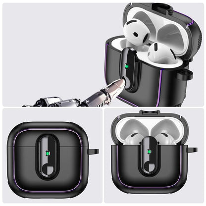 Armor Magnetic Wireless Earphones Case with Security Lock, For AirPods 4, For AirPods Pro 2������...