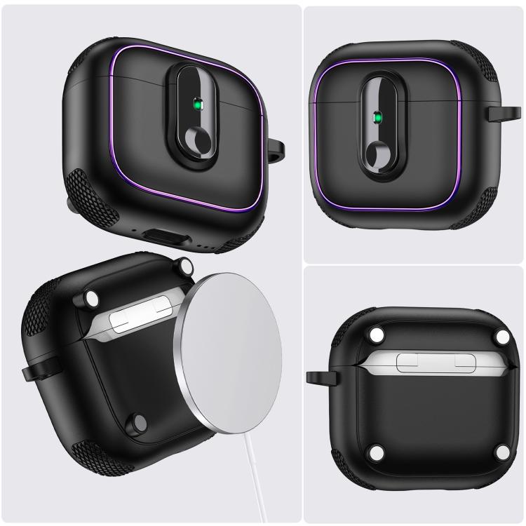 Armor Magnetic Wireless Earphones Case with Security Lock, For AirPods 4, For AirPods Pro 2������...