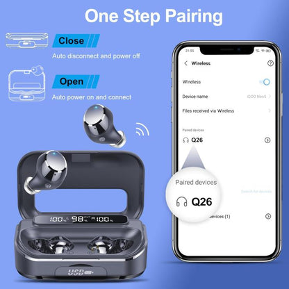 Q26 In-ear Noise Reduction Bluetooth Earphone Wireless Bluetooth Sport Earbuds