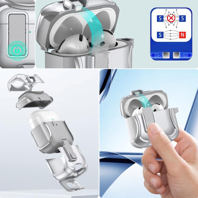Wireless Bluetooth Earphones PC Hybrid TPU Protective Case, For AirPods 4, For AirPods Pro 2