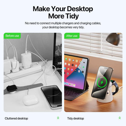 DUZZONA W23 5 in 1 Magnetic Wireless Charger with Bluetooth Speaker