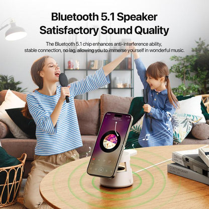 DUZZONA W23 5 in 1 Magnetic Wireless Charger with Bluetooth Speaker