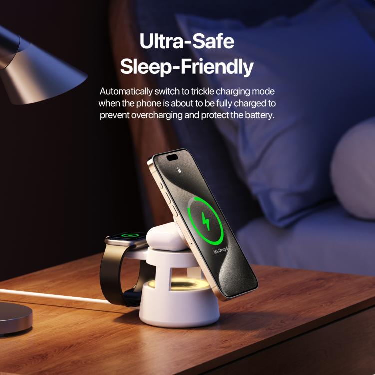 DUZZONA W23 5 in 1 Magnetic Wireless Charger with Bluetooth Speaker