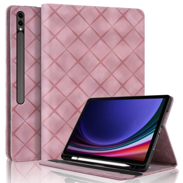 Rhombus Embossing Leather Tablet Case