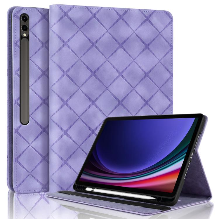 Rhombus Embossing Leather Tablet Case
