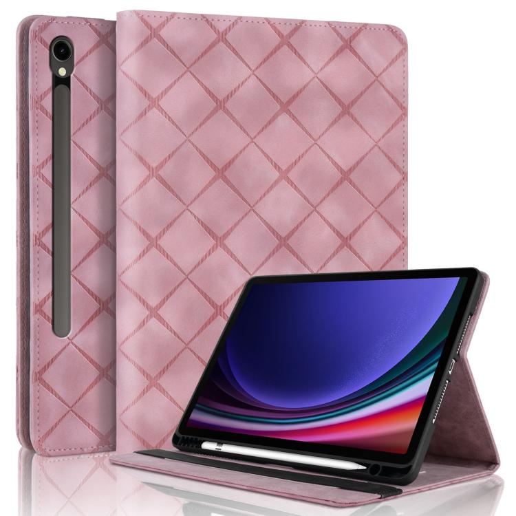 Rhombus Embossing Leather Tablet Case