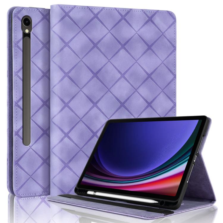 Rhombus Embossing Leather Tablet Case, For Samsung Galaxy Tab S10 FE+����������������������������...