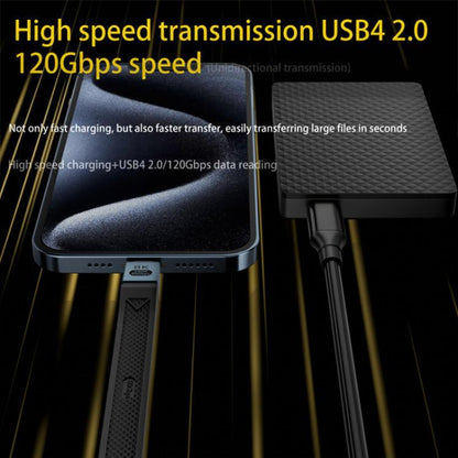 240W 8K 80Gbps USB-C / Type-C to USB-C / Type-C For Thunderbolt 5 Full Function FPC Cable Data Cable