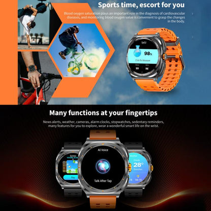 HAMTOD GT98 Headphones Smart Watch,1.53 inch, Support Bluetooth Call / NFC / Heart Rate