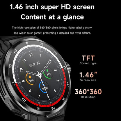 D11 1.46 inch 2 in 1 Bluetooth Earphone Smart Watch, Support Bluetooth Call / NFC / Heart Rate���...