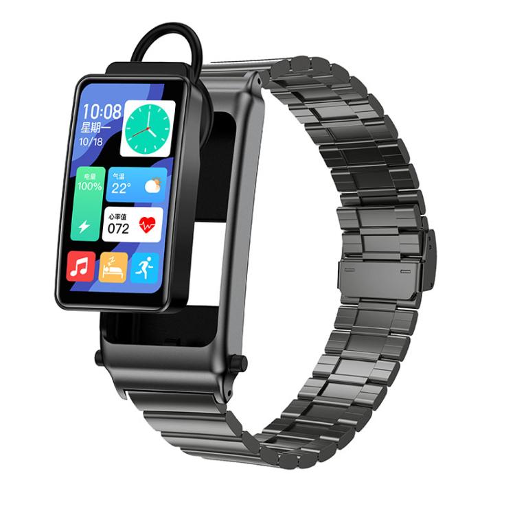 K80 1.57 inch Steel Band IP67 Earphone Detachable Smart Watch, Support Bluetooth Call������������...