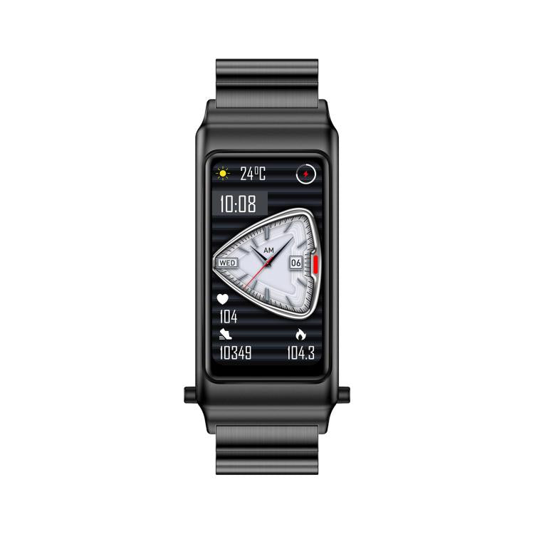 K80 1.57 inch Steel Band IP67 Earphone Detachable Smart Watch, Support Bluetooth Call������������...
