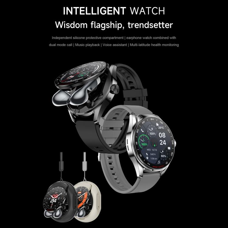 D9 1.46 inch 2 in 1 Bluetooth Earphone Smart Watch, Support Bluetooth Call / NFC / Heart Rate����...