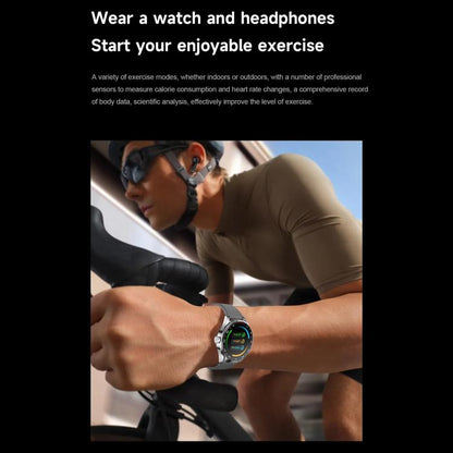 D9 1.46 inch 2 in 1 Bluetooth Earphone Smart Watch, Support Bluetooth Call / NFC / Heart Rate����...