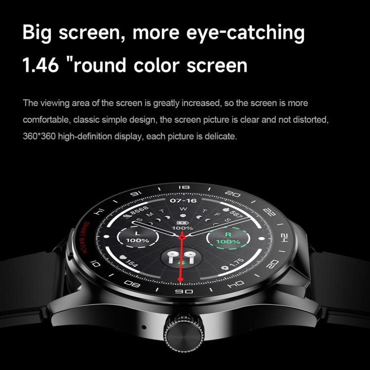 D9 1.46 inch 2 in 1 Bluetooth Earphone Smart Watch, Support Bluetooth Call / NFC / Heart Rate����...