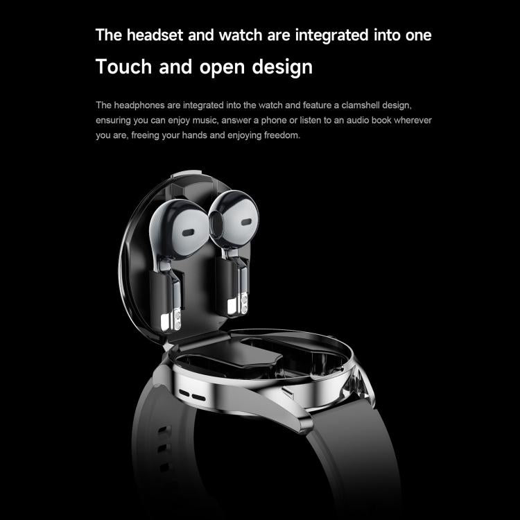 D9 1.46 inch 2 in 1 Bluetooth Earphone Smart Watch, Support Bluetooth Call / NFC / Heart Rate����...