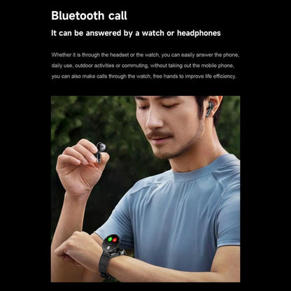 D9 1.46 inch 2 in 1 Bluetooth Earphone Smart Watch, Support Bluetooth Call / NFC / Heart Rate����...