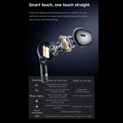 D9 1.46 inch 2 in 1 Bluetooth Earphone Smart Watch, Support Bluetooth Call / NFC / Heart Rate����...