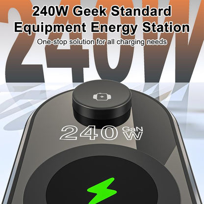 9 in 1 240W Multifunctional Multi-Port Charging Station with Alarm Function, 9 in 1 240W
