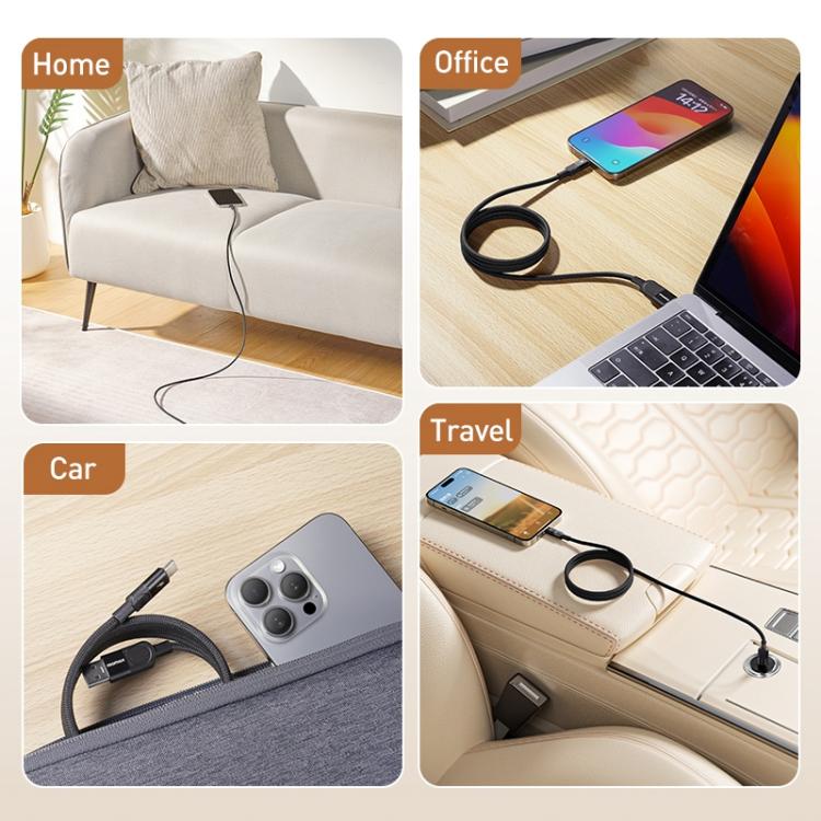 MOMAX Mag.Link DA57 66W USB to USB-C / Type-C Magnetic Braided Fast Charging Cable, 1m