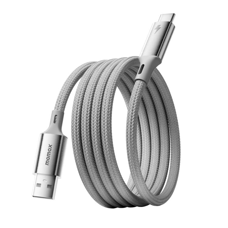 MOMAX DA60 66W USB to USB-C / Type-C Magnetic Braided Fast Charging Cable, 1m