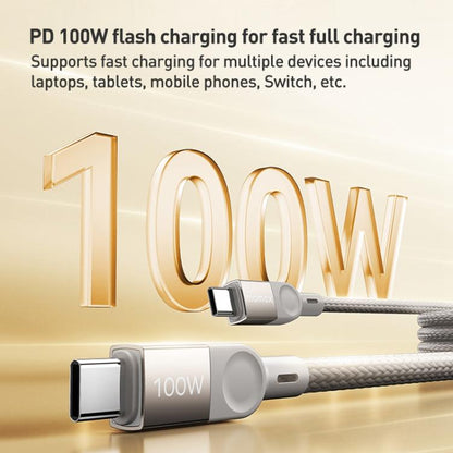 MOMAX DC36 100W USB-C / Type-C to USB-C / Type-C Magnetic Braided Data Cable, 2m
