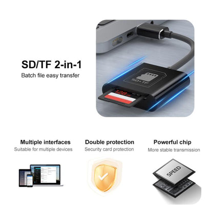 2 in 1 SD + TF Card Slot Reader