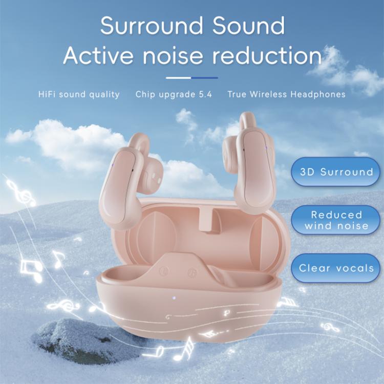 F18 Ear-Hook ANC Noise Reduction Air Conduction HIFI BT 5.4 Wireless Earphones, F18 (Black)������...