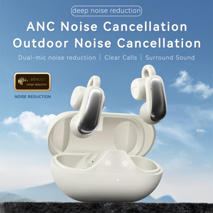 F18 Ear-Hook ANC Noise Reduction Air Conduction HIFI BT 5.4 Wireless Earphones, F18 (Black)������...