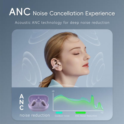 F18 Ear-Hook ANC Noise Reduction Air Conduction HIFI BT 5.4 Wireless Earphones, F18 (Black)������...
