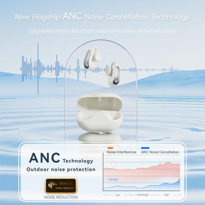 F18 Ear-Hook ANC Noise Reduction Air Conduction HIFI BT 5.4 Wireless Earphones, F18 (Black)������...