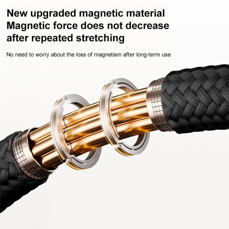 MOMAX DC85D Mag.Link 100W Type-C to Type-C 2 in 1 Magnetic Braided Data Cable, Length:1.5m