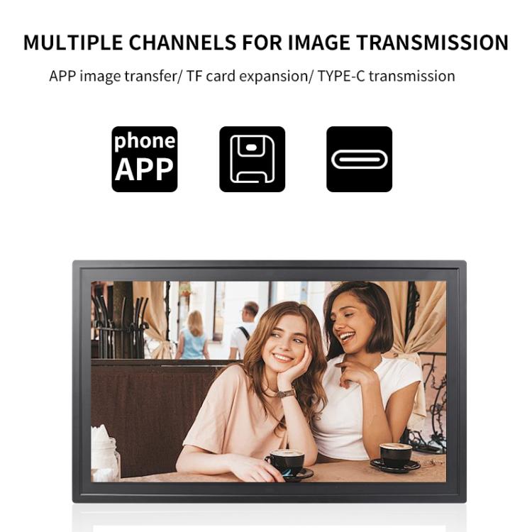 21.5 inch LCD Display Cloud Photo Frame 1G+32GB 3326C Quad-Core CPU Android 7.0, EU Plug, US Plug...