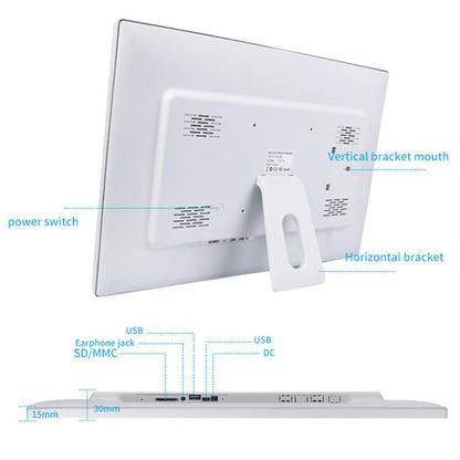 21.5 inch LCD Display Cloud Photo Frame 1G+32GB 3326C Quad-Core CPU Android 7.0, EU Plug, US Plug...