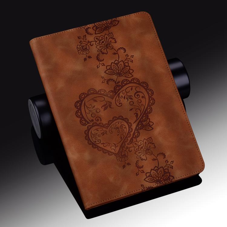 Love Hearts Embossed Leather Smart Tablet Case