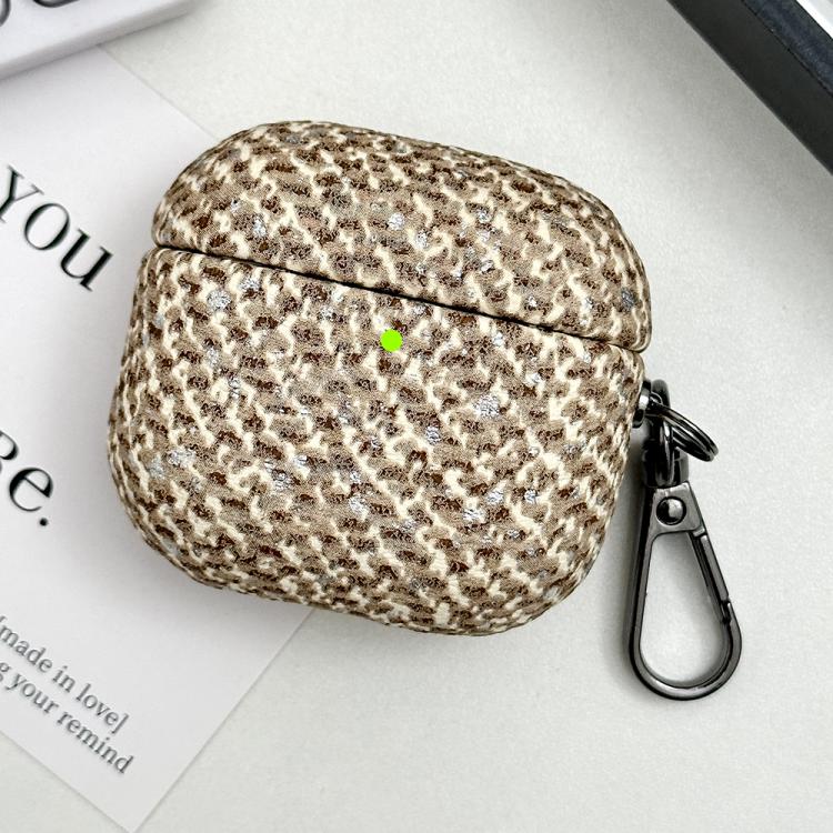 Camouflage Texture Earbuds Box PC Case with Hook, For AirPods 4, For AirPods 3