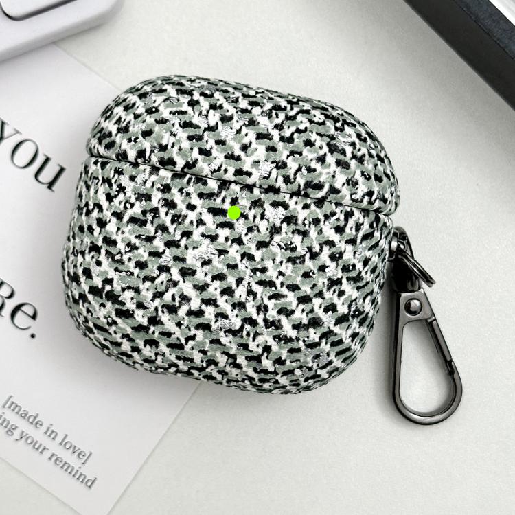 Camouflage Texture Earbuds Box PC Case with Hook, For AirPods 4, For AirPods 3