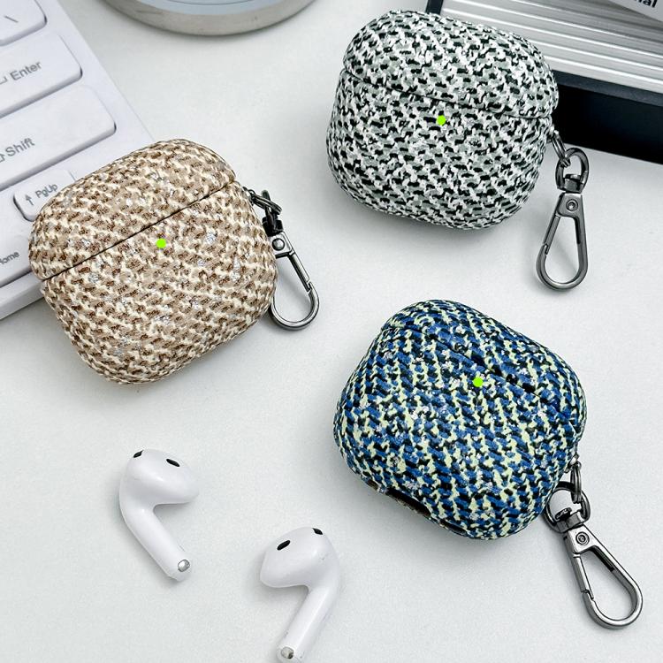 Camouflage Texture Earbuds Box PC Case with Hook, For AirPods 4, For AirPods 3