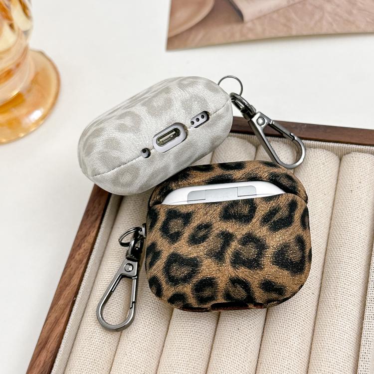 Leopard Texture Wireless Earphone PC Case, For AirPods 4, For AirPods Pro 2, For AirPods 3�������...