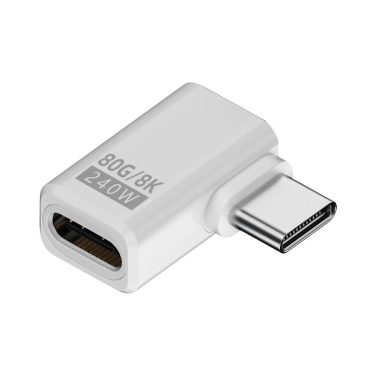 240W 80Gbps USB4 2.0 Type-C Full Function Adapter, Side Bend, 3D Bend, Female to Female����������...
