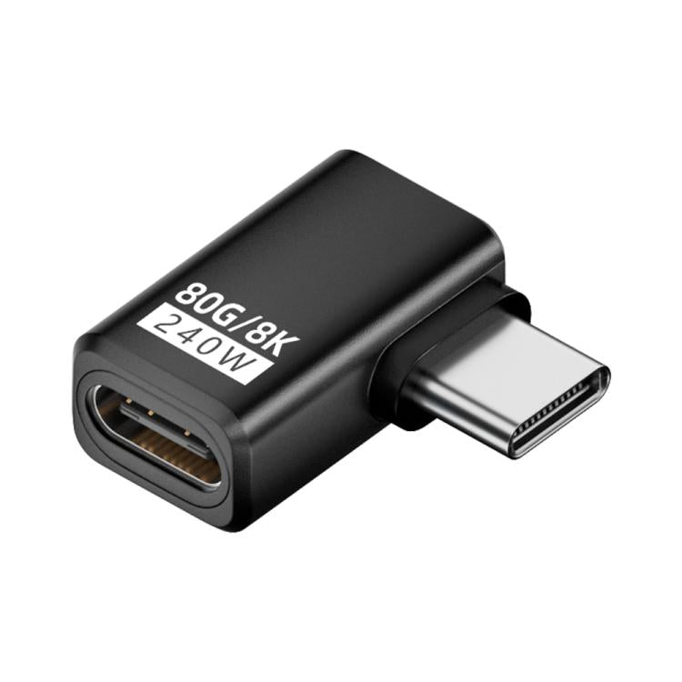240W 80Gbps USB4 2.0 Type-C Full Function Adapter, Side Bend, 3D Bend, Female to Female����������...