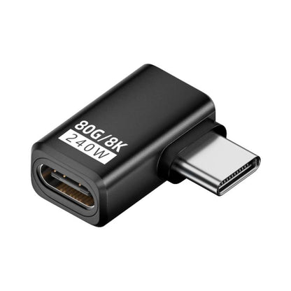 240W 80Gbps USB4 2.0 Type-C Full Function Adapter, Side Bend, 3D Bend, Female to Female����������...