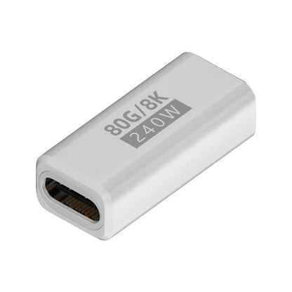 240W 80Gbps USB4 2.0 Type-C Full Function Adapter, Side Bend, 3D Bend, Female to Female����������...