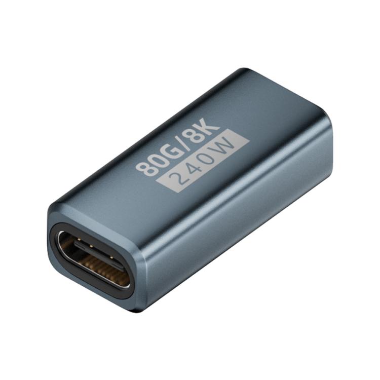 240W 80Gbps USB4 2.0 Type-C Full Function Adapter, Side Bend, 3D Bend, Female to Female����������...