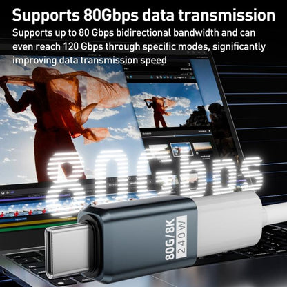240W 80Gbps USB4 2.0 Type-C Full Function Adapter, Side Bend, 3D Bend, Female to Female����������...