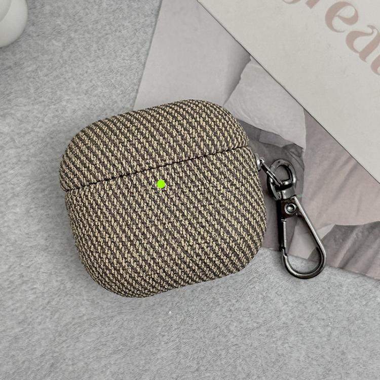 Diagonal Striped Leather Bluetooth Earphone Protective Case, For AirPods 4, For AirPods Pro 2����...