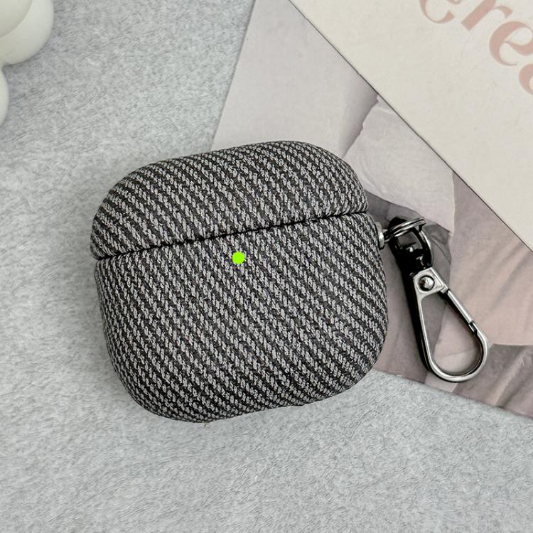 Diagonal Striped Leather Bluetooth Earphone Protective Case, For AirPods 4, For AirPods Pro 2����...
